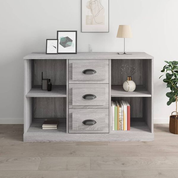 vidaXL Buffet sonoma gris 104,5x35,5x67,5 cm bois d'ing&eacute;nierie