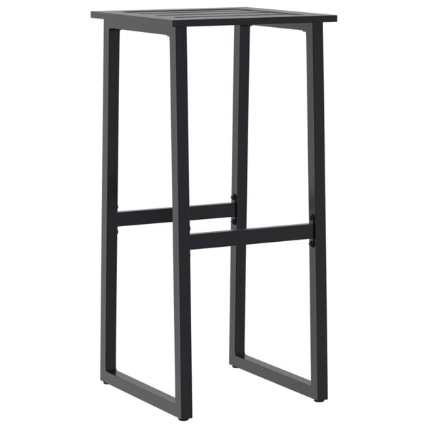 vidaXL Tabourets de bar lot de 2 noir acier enduit de poudre