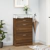 vidaXL Armoire &agrave; chaussures Ch&ecirc;ne marron 63x24x104cm Bois d'ing&eacute;nierie