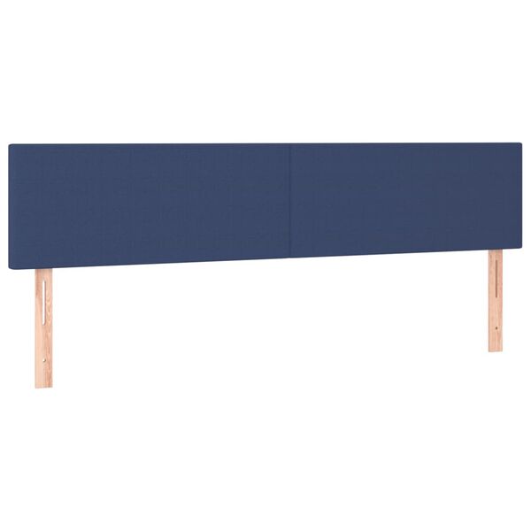vidaXL T&ecirc;tes de lit Bleu 180x5x78/88 cm Tissu