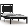 vidaXL Cadre de lit sans matelas noir 100x200 cm bois massif