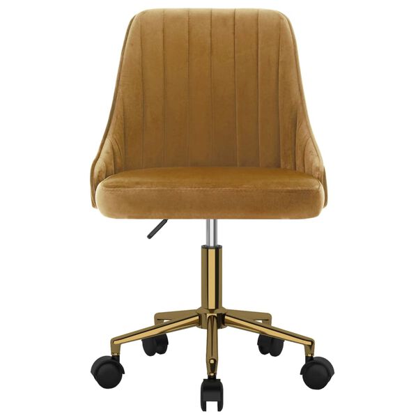 vidaXL Chaise pivotante de salle &agrave; manger Marron Velours