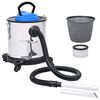 vidaXL Aspirateur &agrave; cendres et filtre HEPA 1200W 20 L Acier inoxydable