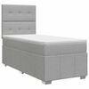 vidaXL Lit boxspring avec matelas Gris clair Simple Tissu