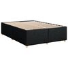vidaXL Sommier &agrave; lattes de lit avec matelas Noir 140x190 cm Tissu
