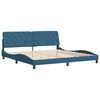 vidaXL Cadre de lit sans matelas bleu 200x200 cm velours
