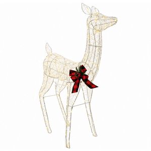 vidaXL Renne de No&euml;l 3D LOVIISA 200 LED Blanc chaud 96 x 40 x 140 cm