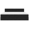 vidaXL Lit avec des lumi&egrave;res &agrave; LED Noir 200 x 200 cm Velours