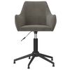 vidaXL Chaise pivotante de bureau Gris fonc&eacute; Velours