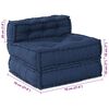vidaXL Canap&eacute; modulaire 3 pcs Indigo tissu