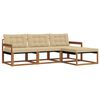 vidaXL Ensemble de canap&eacute;s d'ext&eacute;rieur 4 pcs Naturel et Beige