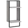 vidaXL &Eacute;tag&egrave;re murale avec barre sonoma gris 30x25x65 cm