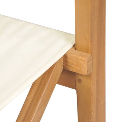 vidaXL Chaises de metteur en scène pliantes lot de 2 Bois teck massif