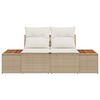 vidaXL Canapé de jardin Beige 184 x 62 x 85cm polyrotin