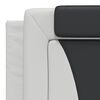 vidaXL Lit Viana avec matelas blanc et noir 180x200 cm similicuir
