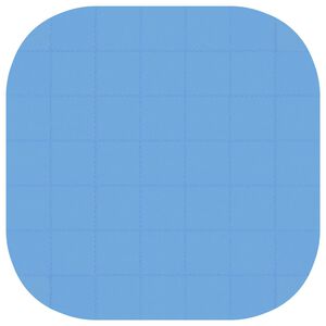 vidaXL Tapis de sol de piscine 49 pc &Oslash; 408 cm Rond Mousse EVA Bleu