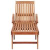 vidaXL Chaises longues lot de 2 avec coussin taupe Bois de teck solide