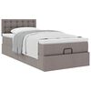 vidaXL Lit ottoman avec matelas taupe 100x200 cm tissu