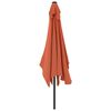 vidaXL Parasol d'ext&eacute;rieur avec m&acirc;t en m&eacute;tal 300x200 cm terre cuite
