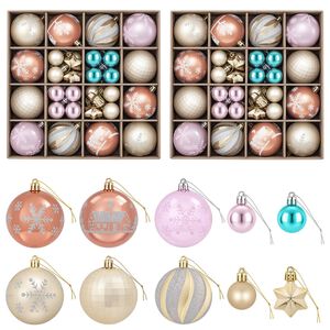 vidaXL Ensemble de boules de No&euml;l 88 pc