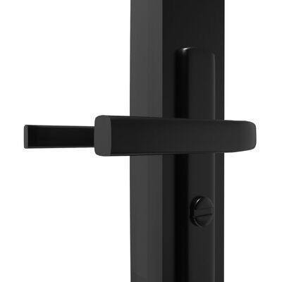 vidaXL Porte intérieure Verre ESG et aluminium 102,5x201,5 cm Noir