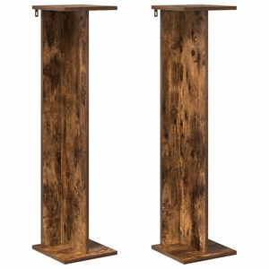 vidaXL Support de Plante Ch&ecirc;ne Fum&eacute; 25 x 25,5 x 100,5 cm