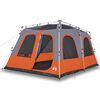 vidaXL Tente familiale d&ocirc;me 8 personnes gris orange lib&eacute;ration rapide