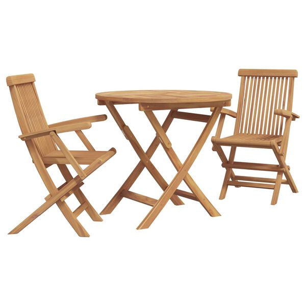 vidaXL Ensemble de salle &agrave; manger pour jardin 3 pcs Marron