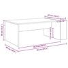 vidaXL Table basse Gris Sonoma 95 x 50 x 34 cm Bois d'ing&eacute;nierie