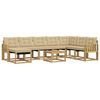 vidaXL Ensemble de canap&eacute;s d'ext&eacute;rieur 9 pc Blanc et Beige
