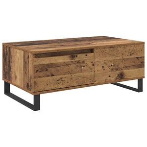vidaXL Table basse Bois Ancien 90 x 50 x 36,5 cm Bois d'ing&eacute;nierie