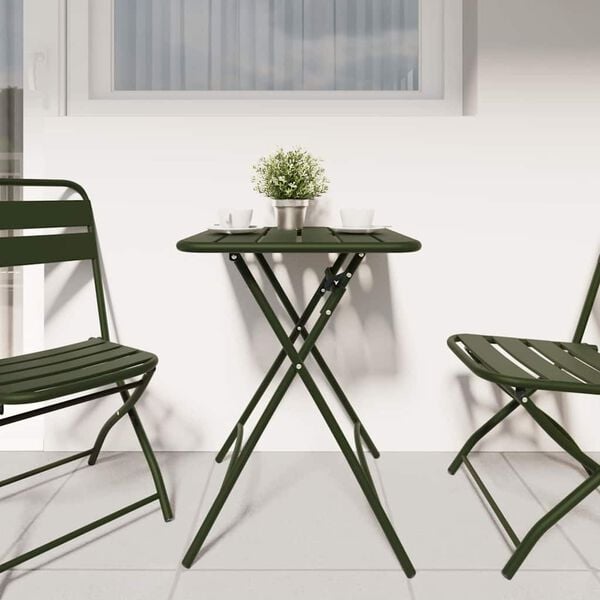 vidaXL Table de Jardin Vert foncé 55 x 55 x 73 cm