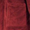 vidaXL Robe de bain sans capuche Rouge Bordeaux l Flanelle