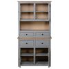 vidaXL Buffet haut Gris 93x40,5x180 cm Pin Gamme Panama