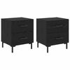 vidaXL Cabinet de chevet 2 pc Ch&ecirc;ne noir 40 x 35 x 47,5 cm