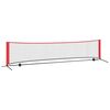 vidaXL Filet de tennis Noir et Rouge 396 x 92 x 87 cm Polyester