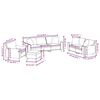 vidaXL Ensemble de canap&eacute;s 4 pcs oreillers et coussins Cappuccino