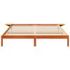 vidaXL Cadre de lit Brun cire 200 x 200 cm Pin massif