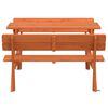 vidaXL Table de pique-nique pour 4 enfants avec trou de parasol sapin