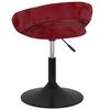 vidaXL Chaises pivotantes &agrave; manger lot de 2 Rouge bordeaux Velours