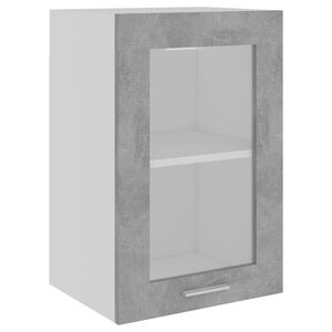 vidaXL Vitrine suspendue "Lyon" Gris b&eacute;ton 40 x 31 x 60 cm Bois d'ing&eacute;nierie