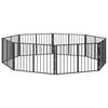 vidaXL Porte pour chien 8 pcs Noir 100 x 60 cm Acier galvanis&eacute;