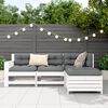 vidaXL Salon de jardin 4 pcs blanc bois de pin massif