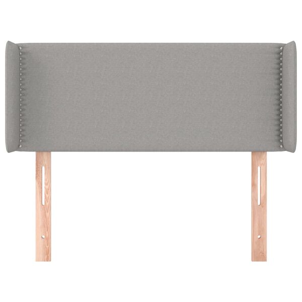 vidaXL T&ecirc;te de lit avec oreilles Gris clair 83x16x78/88 cm Tissu