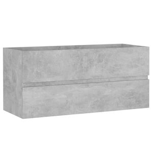 vidaXL Armoire d'&eacute;vier Gris b&eacute;ton 100x38,5x45 cm Bois d'ing&eacute;nierie