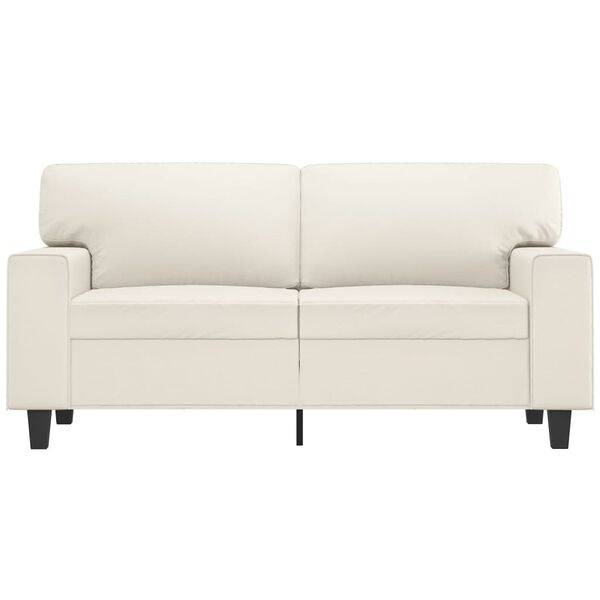 vidaXL Canap&eacute; &agrave; 2 places Cr&egrave;me 120 cm Similicuir