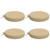 vidaXL Coussins de si&egrave;ge 4 pi&egrave;ces SOEST 4 pc 100 % polyester Beige