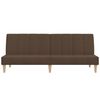 vidaXL Canapé-lit à 2 places Marron Tissu
