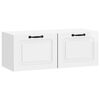 vidaXL Meuble TV mural Montage mural Blanc brillant 78,5 x 31 x 30 cm