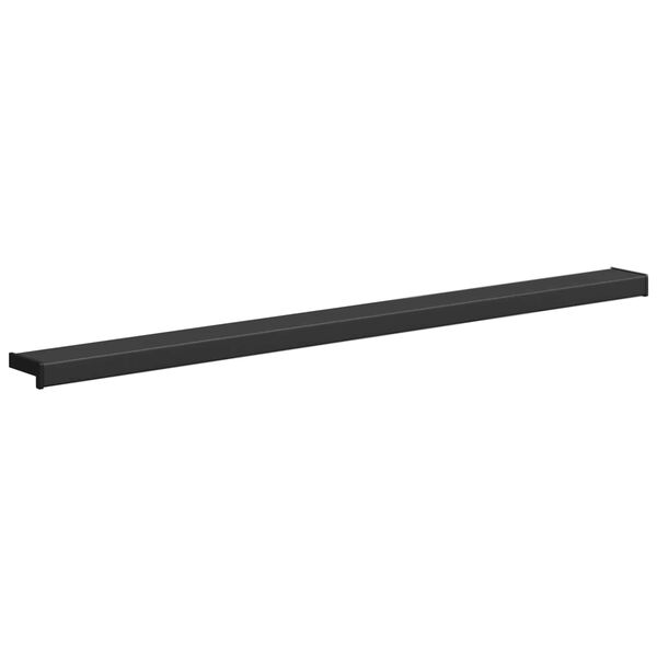 vidaXL Appui de fen&ecirc;tre Noir avec grain de bois 140 x 10 x 4,5 cm PVC